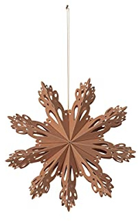 Broste Copenhagen Snowflake Papierhänger S Indian tan 15 cm