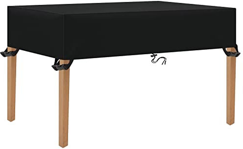 TopSoul Tischplatten Abdeckung Gartenmöbel 220x100x15cm Multi Größe Abdeckplane Gartenmöbel 600D Schutzhülle Gartenmöbel Terrasse Gartenmöbel Abdeckungen für Gartenmöbel Sets Tische und Stühle