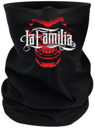 Life Is Pain Schlauchschal Halstuch La Familia FCK RED Skull