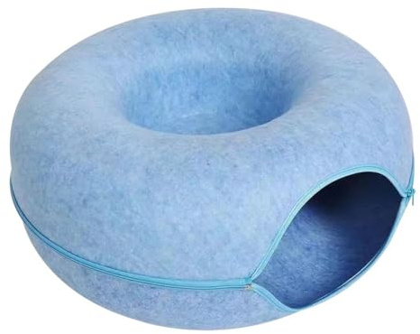 Chaies Katzenhöhle Katzentunnel Aus Filz Katzenbett Multifunktionalle Katzensofa Mit Reißverschluss, Abnehmbares Spielrohr, Spielzeug Mit Sichtloch, Weiches Filzversteck Für Kätzchen, Haustiere,