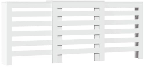 vidaXL Heizkörperverkleidung Weiß 205x21,5x83,5 cm Holzwerkstoff
