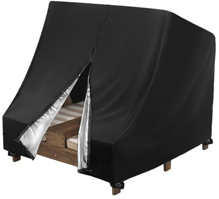 weiting Funda para chaise lounge al aire libre, funda impermeable para sillón de terraza doble, funda protectora para playa o piscina, resistente a la intemperie