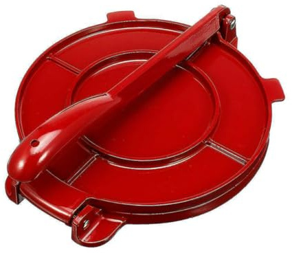 MAGICLULU Machine à Tortillas En Alliage D'aluminium 20 Cm Rouge, Presse Antiadhésive Et Antirouille, Pour Préparation De Tortillas, Tartes, Pizzas – Usage Professionnel Et Domestique