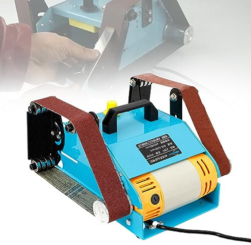 Lijadora eléctrica de doble eje de 950 W, lijadora de disco Bandsch 220 V, lijadora de banda, lijadora eléctrica, lijadora de banda de doble eje, velocidad de 800 – 6000 rpm