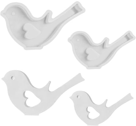 2 piezas pájaro molde de silicona de Pascua, moldes de silicona de fundición, molde de silicona de fundición pájaro, moldes de velas para pájaros de Pascua, molde de silicona de Pascua
