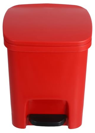 Garneck Pattumiera A Pedale in Plastica, Con Coperchio A Ribalta, 10 Litri, Per Rifiuti Domestici, Contenitore Per Scarti Alimentari, Per Cucina, Ufficio, Riciclo, Bagno, Sotto La