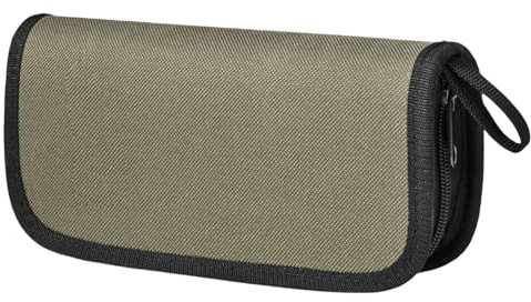 Qsvbeeqj Tackle Pailletten-Taschen, Aufbewahrungstasche mit Reißverschluss, Angelhaken, Organizer, Spinner, Ködertasche, Camping, Outdoor, Haken, Nylon-Aufbewahrungstasche, bunt, L