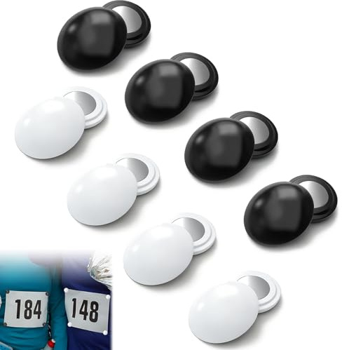 Huucozn 8 Paia Supporto per Numero Iniziale Calamite per Pettorale Magnetico Fissaggio Pettorale da Gara Porta Pettorale Running Fissaggio per Numeri di Partenza Accessori per Maratona