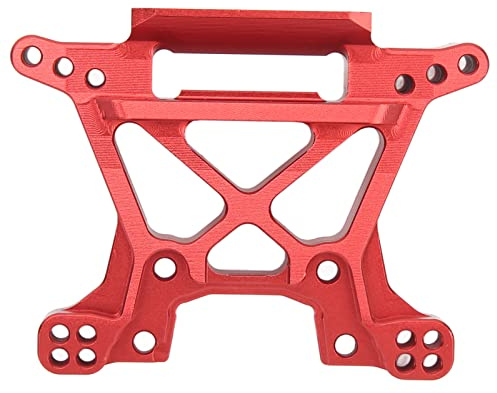 Placa de amortiguadores delanteros RC Torre de choque frontal RC universal a prueba de choque universal para un automóvil 1/10 RC hecho de aleación de aluminio premium para (Rojo)