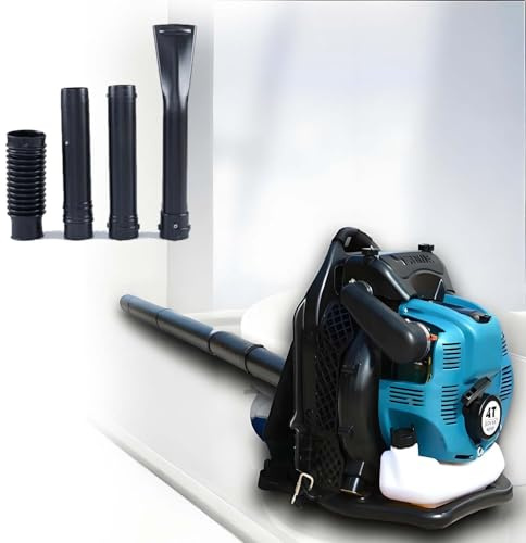 Benzin Laubbläser 4-Takt Rucksack 1000cc Mit 2,0L Tank, 10000 U/min, Profi Blasgerät Für Laub, Schnee, Sta-ub Und Schmutz, Komfortable Gurte, Wenig Lärm, Umweltfreundlicher Motor(Blue)