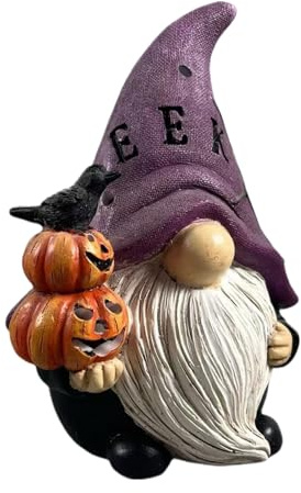 Duvcoywae Halloween Gnome Figurines - Horror Gnome Statue for Patio | Resin Sculpture Halloween Figurines for Patio Garden Yard Desktop Mantel Entrance Bookshelf TV Cabinet Table Centerpiece Decor