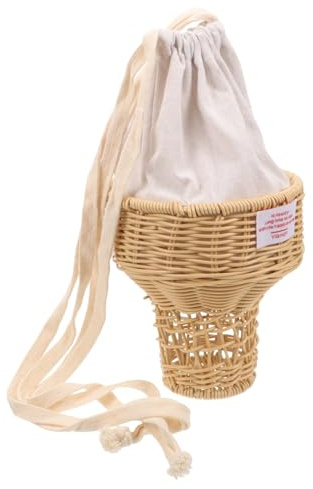 FRCOLOR Paquet Seau Pour Adolescentes Paquet à Main En Tissu Coton Forme Glace Mignon Original Pour Fille Préadolescente Usage Quotidien