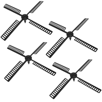 Lurrose Pièces Détachées pour Moulin à Vent en Plastique 4 Pcs – Accessoires de Pales D'éolienne de Grosse Taille pour Jardin Extérieur – Résistantes aux UV, Légères et Adaptées