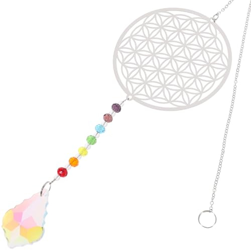 Homoyoyo Colgante de Cristal para Lámpara de Araña Decorativa Adorno de Ventana Colgante de Gota de 45Mm Prisma de Luz Multicolor para Cortinas y Proyectos DIY
