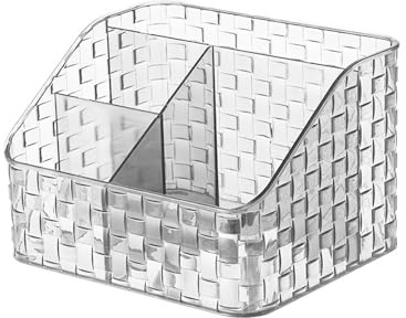 Multifunktionaler Schreibtisch-Organizer, Stiftebecher, 3 Fächer, stapelbar, Bleistift-Aufbewahrungsbox, mehrere Fächer, Make-up-Pinsel-Organizer, platzsparende Schreibtischablage