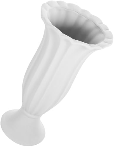 ERINGOGO Jarrón Conmemorativo de Cerámica para Tumbas, Maceta Decorativa Estilo Columna Romana Grande, Resistente Exterior, Porta Flores para Cementerio y Monumentos Funerarios