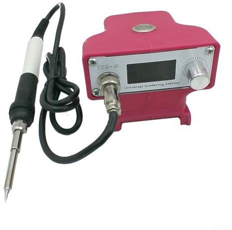 Station de fer à souder portable pour batterie Li-Ion 18 V, outil de soudage sans fil 70 W avec affichage numérique, température réglable jusqu'à 480 °C, pointe T12-D, design compact pour bricolage et