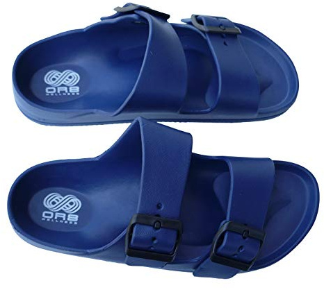 OR8 Wellness Plantar Fasciitis Orthotic Sandals with Arch Support, Heel Cup & Met Cushion. Stylish, Adjustable, Waterproof, Comfortable & Ultra-Lightweight (Navy Blue, Numeric_7)