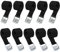 KOSHIFU 10 Piezas Correa de Amarre con Trinquete Cinturón de Amarre con Hebilla Cinturón Tensor de Carraca Cinchas de Sujeción Correas Tensoras para Portabicicletas Motocicleta Caravana 2 x 40cm Negro