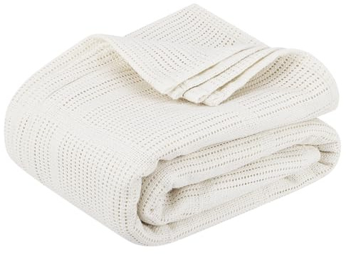 BOHORIA® Tagesdecke Spring 150x200cm | Oeko-Tex® | Überwurf Perfekt für den Frühling auf der Terasse | (Natural Cotton, 150 x 200 cm)