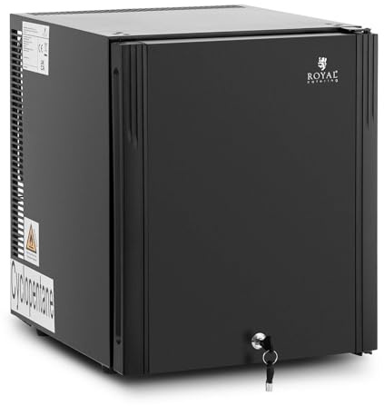 Royal Catering RCGK-MB33L Minibar 25 l Glastür schwarz Hotel Mini Bar Kühlschrank Hotelkühlschrank Kühlschrank