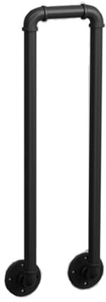 YFSJJ Treppengeländer Innen,Innen U-förmig Treppengeländer Seitliche Montage Rutschfester Geländer,Schmiedeeisen Handläufe für Außen Garten,Korridor, Dachboden(Size:U 45cm,Color:Schwarz)