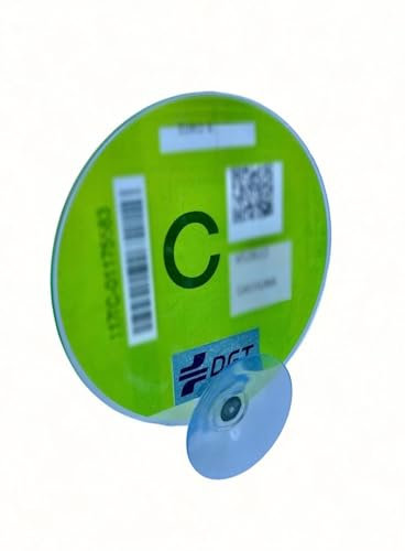 BELMAT ACCESORIOS Soporte para Distintivo Etiqueta Medioambiental DGT. Soporte para Pegatina Ambiental Coche u Otro vehículo con Ventosa para colocación rápida y fácil. Accesorio Interior Coche.