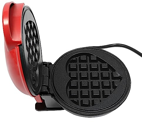 Mini Waffeleisen Herzform, Kleiner Waffelmaker mit Antihaftbeschichtung, Mini-Waffeleisen Macher, Pfannkuchen-Macher für Haushalte, Camper und Wohnmobile geeignet, 12.5 * 16.5 * 8.5cm