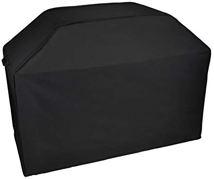101mart 60 Inch BBQ Gas Grill Cover - Heavy Duty, Rip-Proof, Weather Resistant and Fade Protection - Features Wide Air Vents, Durable Handles & Tightening Drawstring for Secure Fit (Black)