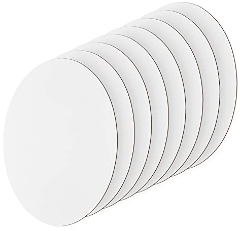 NBEADS 8pz Pannelli Ovali in Tela, 30x20x0.3cm Tavoli da Disegno in Tela Bianca per Studenti di Pittura A Olio e Acrilica Artisti Pittori Hobby e Principianti
