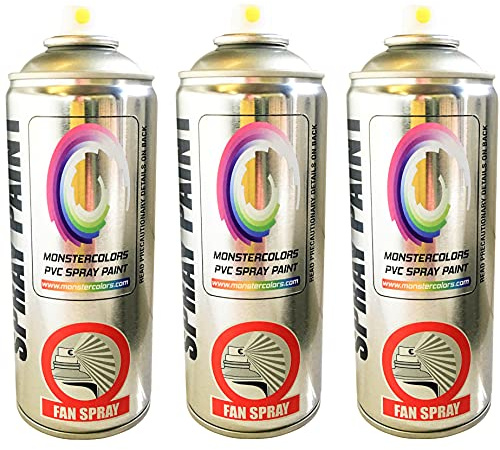 Pvc Door Paint Pack 3 X Matt Finish 400ml Pvc Spray Paint, 1 X Prep Cleaner, 2 X Scourer, 2 X Gloves, 4 X Spare Nozzles,composite,Facia,Gutters (Anthracite Grey 7016)