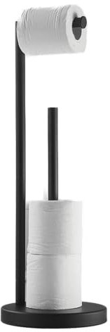 Toilettenpapierhalter Schwarz Stehend Klopapierhalter, Freistehender Toilettenpapierhalter Ohne Bohren, Klopapier Aufbewahrung