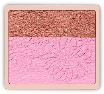 Paul & Joe Pressed Blush Palette Refill Only, Case Sold Separately, Oil-Absorbing Blush Powder, Bi-Color Face Blushes with Fitting Veil Powder, Light Beige and Pink, 06 Strawberry Chocolate, 0.17 oz