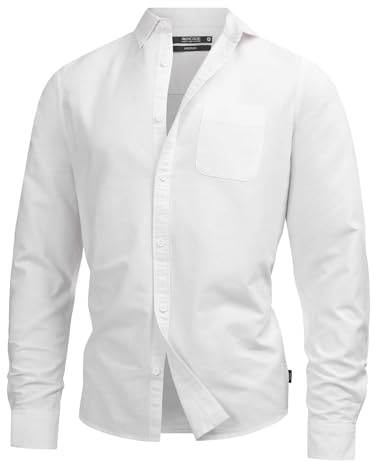 Indicode Herren Kepner Hemd aus 100% Baumwolle mit Button-Down-Kragen | Klassisches Herrenhemd aus weicher Baumwolle mit Brusttasche, Freizeithemd, Langarmhemd, Baumwollhemd, Casualhemd für Männer.