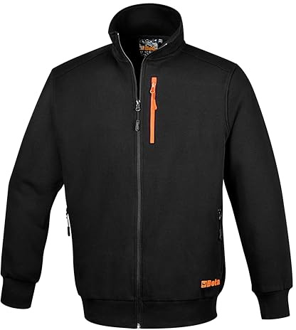 BETA 7664N Sweat-Shirt de Travail pour Homme avec Fermeture éclair Longue en Coton et Polyester avec Deux Grandes Poches à la Taille, Une Poche Poitrine avec Fermeture éclair Verticale et Taille et