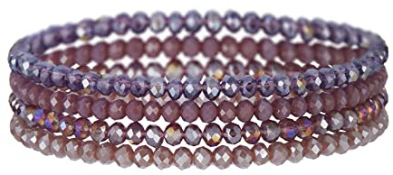 FULU AUTUMN Damen Kristall Perlen Armband Mehrschichtiges Steine Armband Boho Modeschmuck Beste Freundin Geschenke