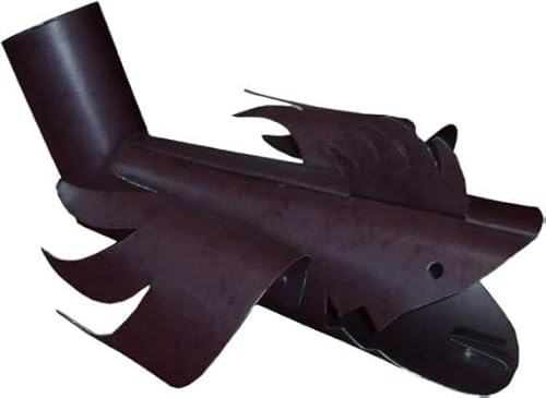 FT Metalli - DRAGO per tubo pluviale - Allarga il Deflusso dell'Acqua Piovana - Ideale per Tetti Terrazzi e Gazebo - D.80 mm h.33 Sporgenza 45