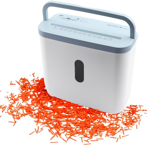 GENIE 440 destructeurs de documents | Coupe de particules 4 x 38 mm | Niveau de sécurité P-4 | Silencieux 72 dB | Déchiqueteur compact et portable | Fonction de démarrage/arrêt automatique |