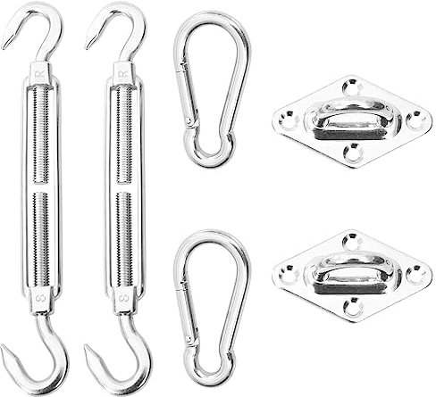 Home & Garden Item-6 Piece Sunshade Sail Mounting Kit Stainless Steel