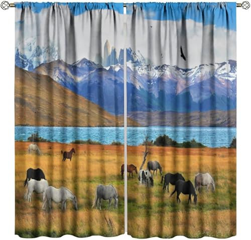 3D Bedruckte Kinderzimmergardinen, Verdunkelungsgardinen Für Das Schlafzimmer Und Wohnzimmer, Geräuschdämmend, Isolierend, Softes Mikrofaser-Set Mit 2 Stück, Heimdekoration 150X166 Cm -A-340605-735844
