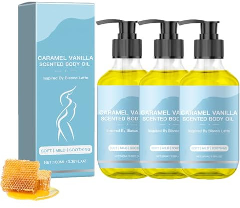 Karamell Vanille Körperöl, körperöl — Feuchtigkeitsspendend, Sanft, beruhigend und langanhaltend, Fragrances Karamell-Vanille, Vanilla Body Oil, Süßer Körperduft (3)