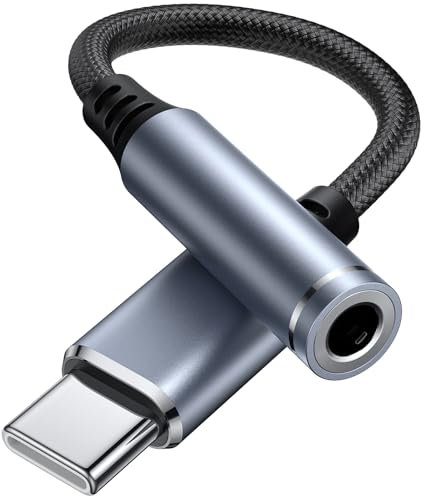 Amzpas Adattatore Jack per Cuffie USB C a 3.5mm, Adattatore Audio USB C a Cavo Dongle Aux per Samsung Galaxy S22 S21 S20 Ultra S20 + Nota 20 10 S10 S9 Plus, Pixel 4 3 2 XL, iPad e altro ancora