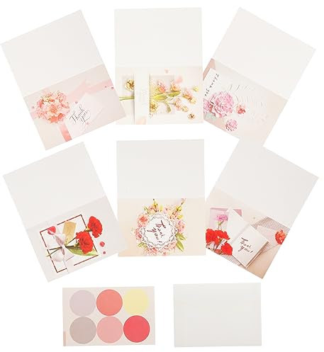 FUNNETOYU 2sätze Dankeskarten Mit Umschlägen Teiliges Mit Romantischem Blumenmotiv Für Hochzeiten Und Besondere Anlässe Hochwertige Grußkarten Für Dankesagungen