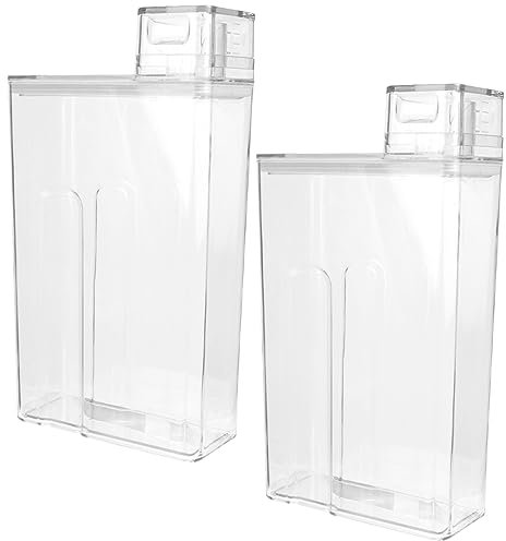 Warmhm 2stücke Nachfüllbare Waschmittelflasche Transparent Unterflasche Für Waschmittel Und Flüssigwaschmittel Zur Aufbewahrung