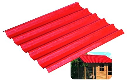 Onduline–EASYFIX COMPACT Dachplatten Bitumenwellplatten Schwarz-Trapez-Dachsystem einfach zu Verlegen-Dachmaterial wetterfest&langlebig–im Außenbereich–1000x820mm (rot, 2,48 m²)