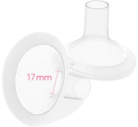 17mm Flange Inserts for Medela Breast Pump, 2pcs Medela Nipple Shields | Compatible with Pump in Style, Symphony, Freestyle, Sonata, Maxflow, Signature Pro, Hand Pump Replacement Parts