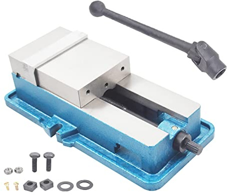 Heavy Duty Milling Machine Vise, Precision Lock Down for Finishing Milling and Drilling, Durable Ductile Iron Construction