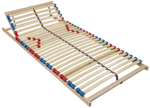 Beco Lattenrost, Easy Fit K, 140 x 200 cm, Test SEHR GUT, 28 Federholzleisten, einfache Selbstmontage, Kopfteil verstellbar, Made in Germany, 100 Nächte Testschlafen