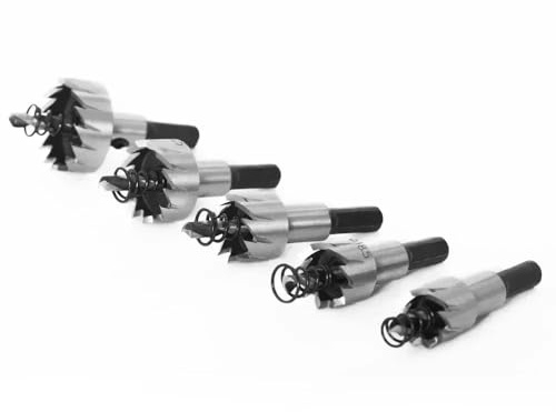 BCOMFY 5 pezzi 16mm-30mm HSS sega a tazza Set punta da trapano in acciaio ad alta velocità corona di perforazione for utensile da taglio for legno in acciaio inossidabile in lega metallica