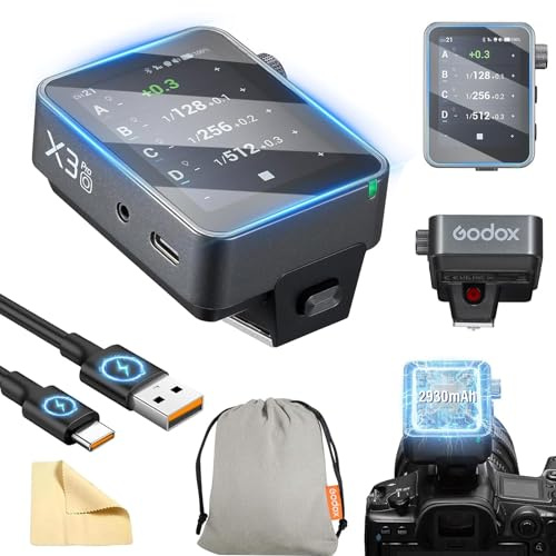 Godox X3PRO-O X3PRO O Wireless Flash Trigger for Olympus TTL 2.4GHz HSS Built-in Blueetooth App Control LCD Touchscreen TCM Function Camera Remote Trigger for Olympus